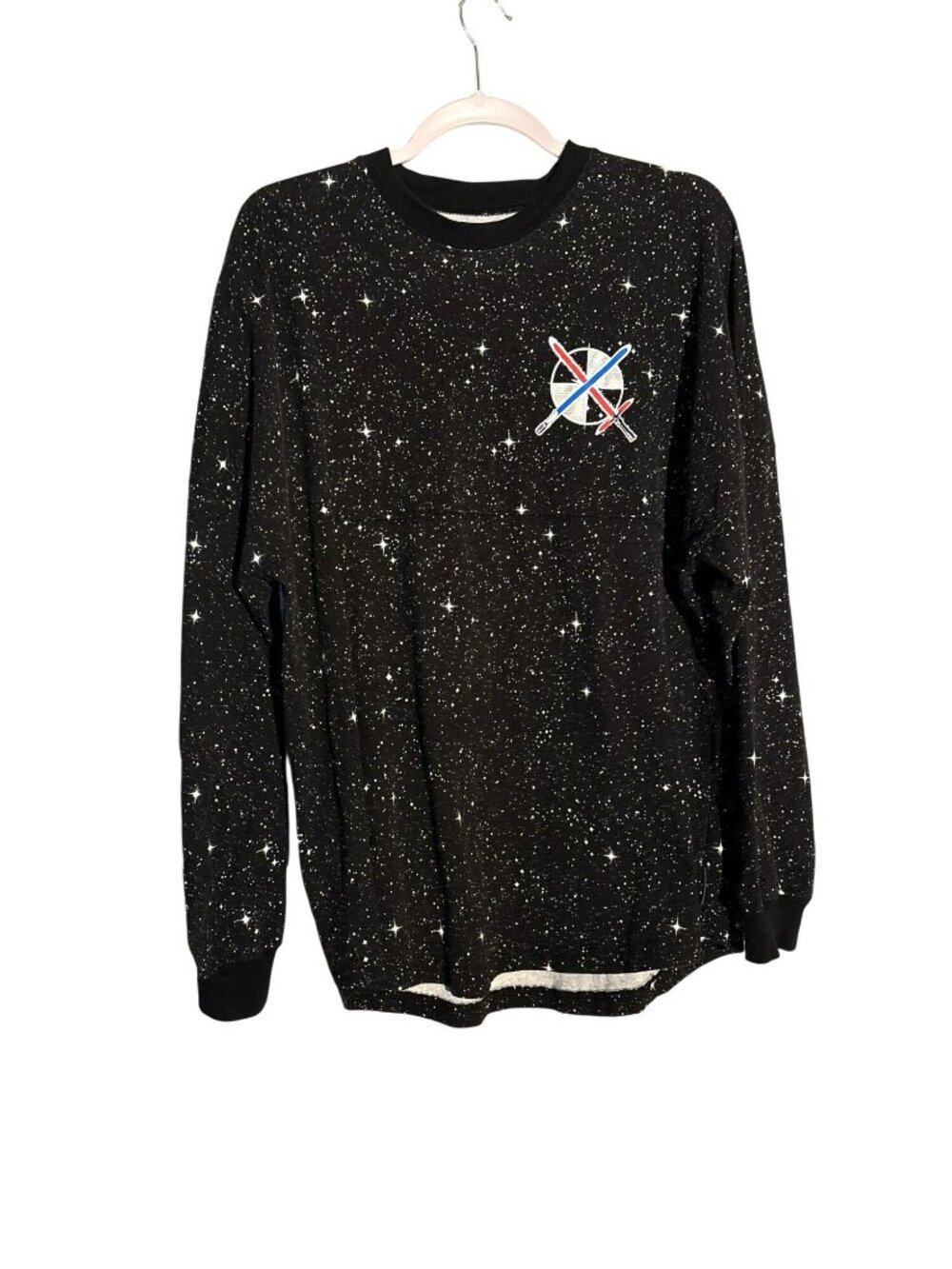 Disney Star Wars Spirit Jersey Black Rise Of Skywalker Lightsaber Graphic Size M